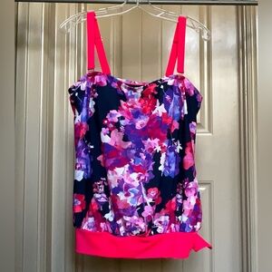 Mazu Swim Floral Blouson Tankini Top